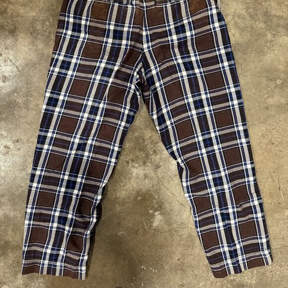Free People 💋 Joey Menswear Trouser \\ Brown Plaid, Straight Leg // Size 4 - Picture 4 of 10